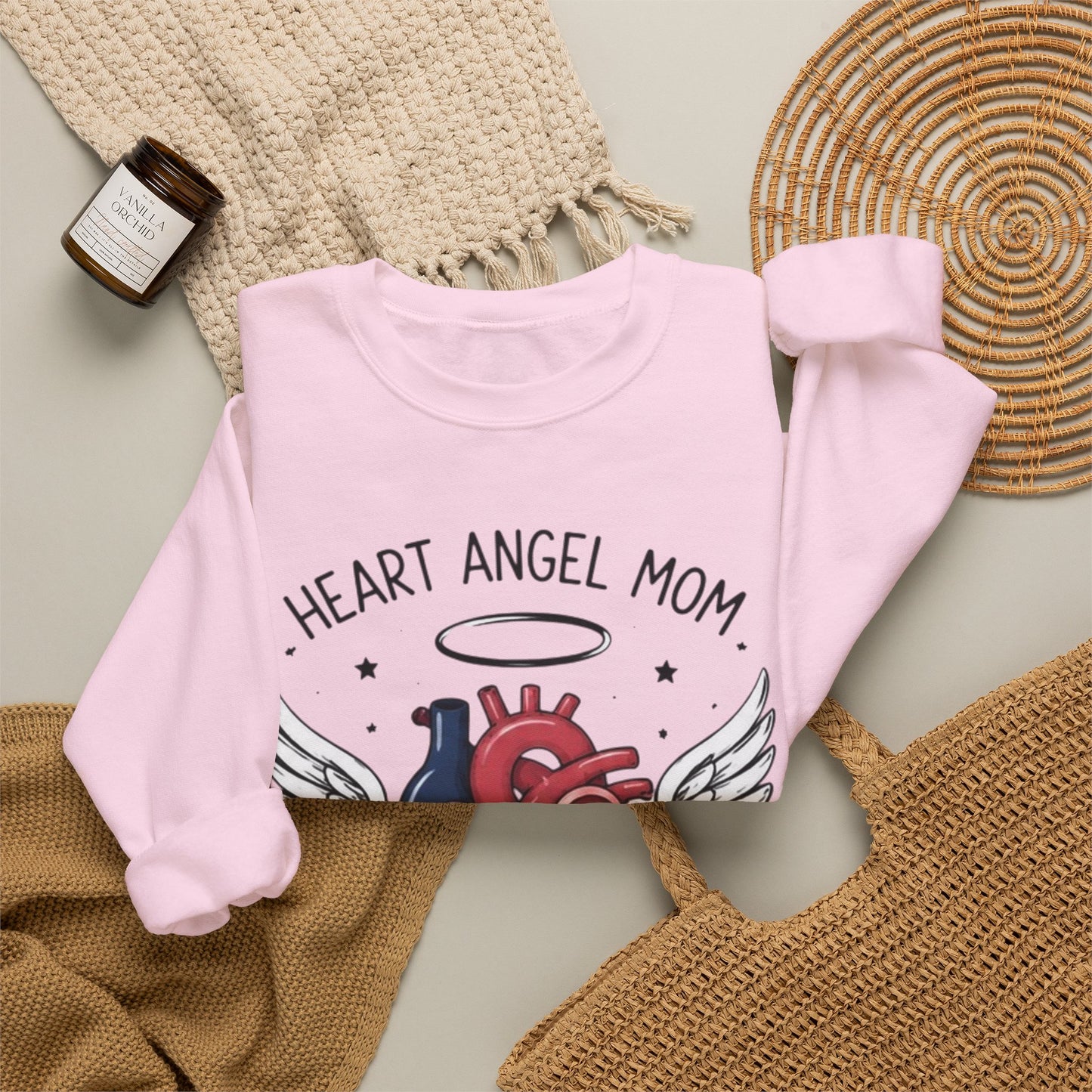 Heart Angel Mom Sweatshirt — “My Greatest Love” Memorial Crewneck
