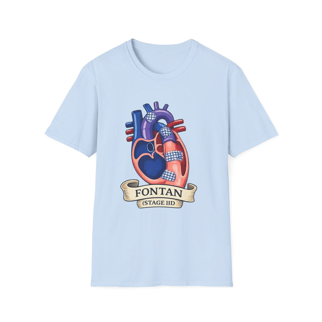 Anatomical Heart T-Shirt — 'FONTAN (Stage I/II)' Medical Illustration Tee