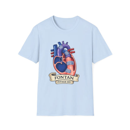 Anatomical Heart T-Shirt — 'FONTAN (Stage I/II)' Medical Illustration Tee