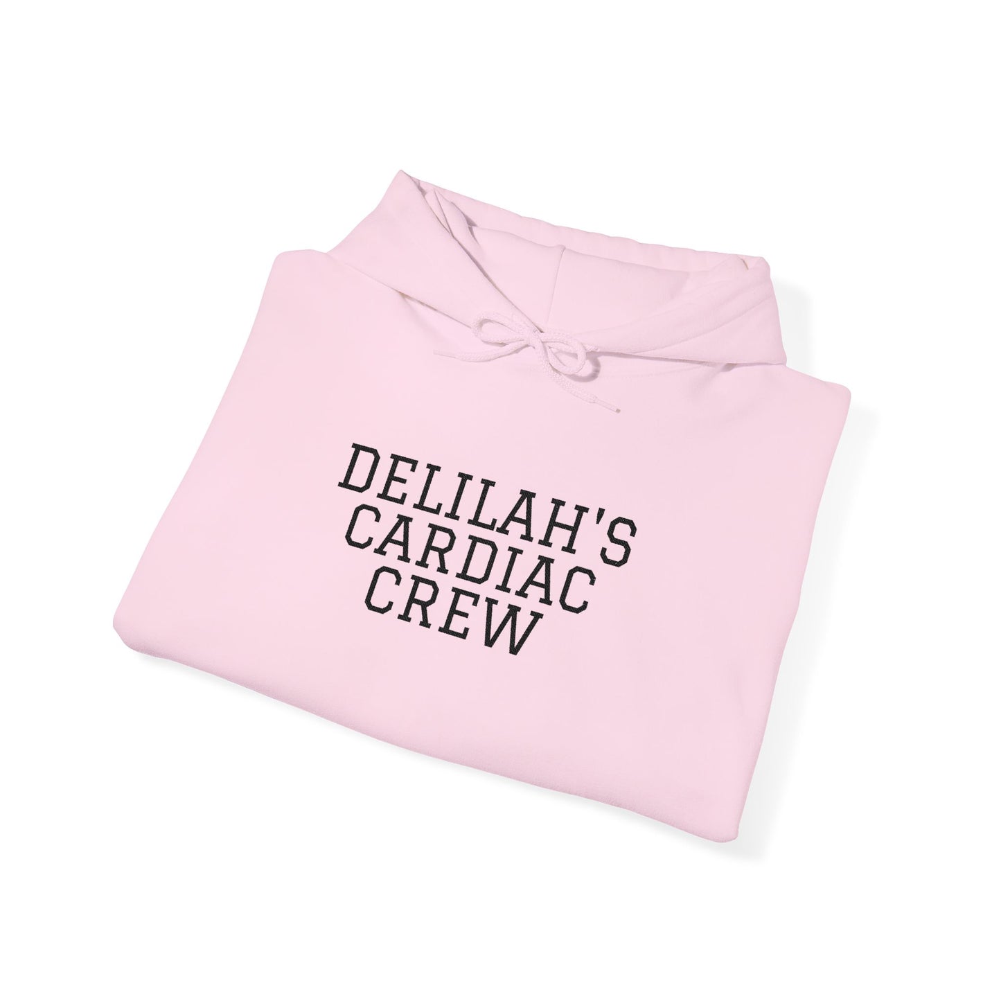 Delilah’s Cardiac Crew Hoodie — Personalized Heart Health Awareness Pullover