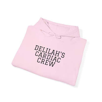 Delilah’s Cardiac Crew Hoodie — Personalized Heart Health Awareness Pullover