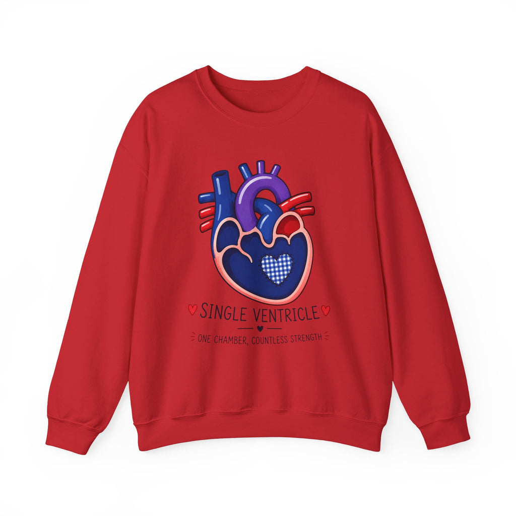 Single Ventricle Crewneck Sweatshirt — Congenital Heart Awareness Pullover