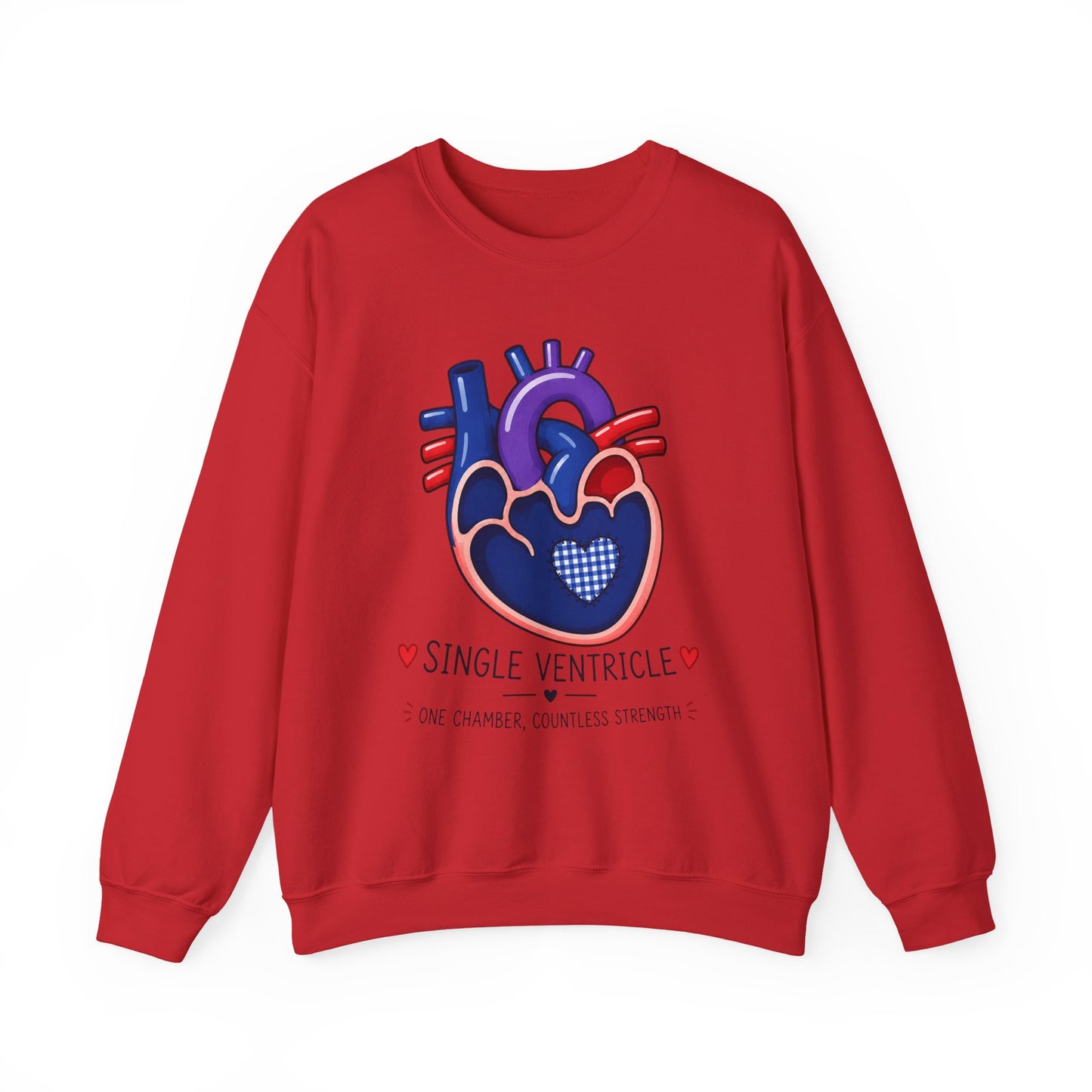 Single Ventricle Crewneck Sweatshirt — Congenital Heart Awareness Pullover