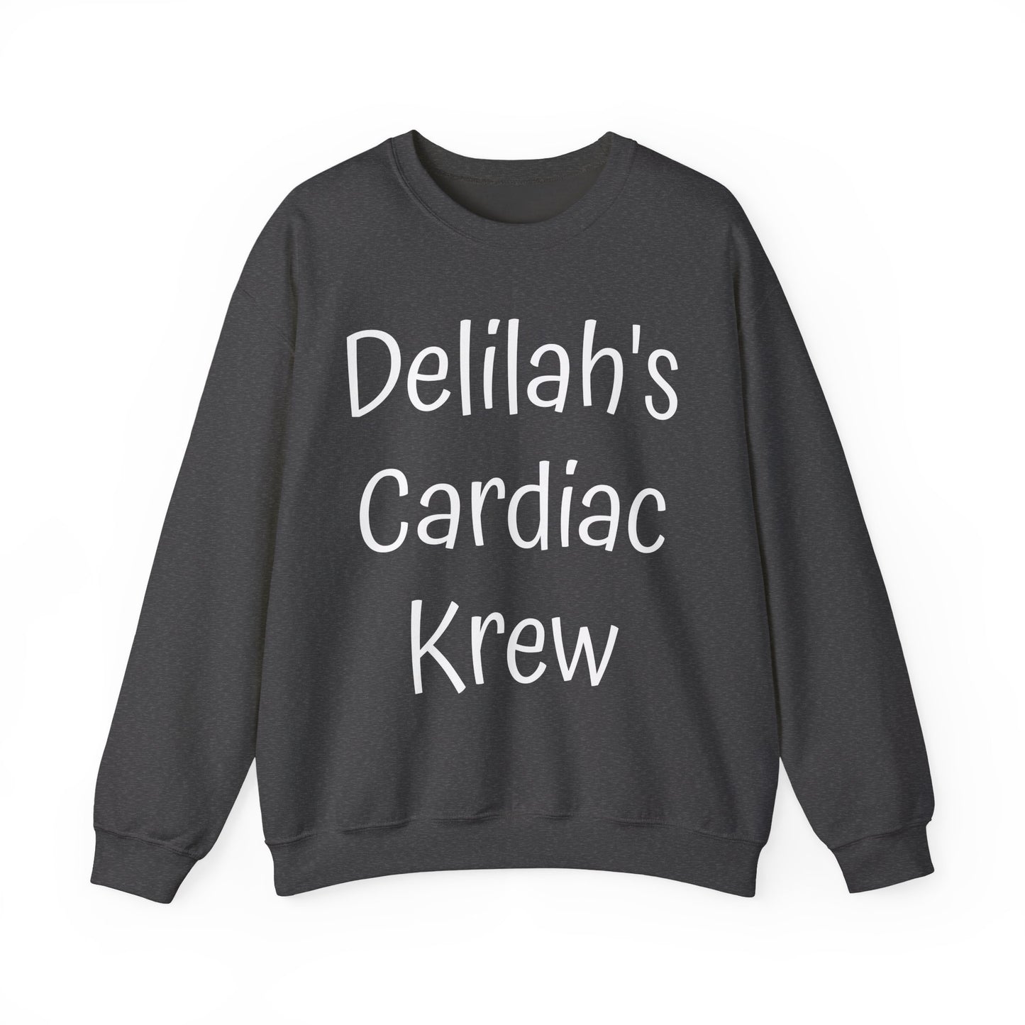 Delilah's Cardiac Krew Sweatshirt — Personalized Heart Team Crewneck (Est. 2025)