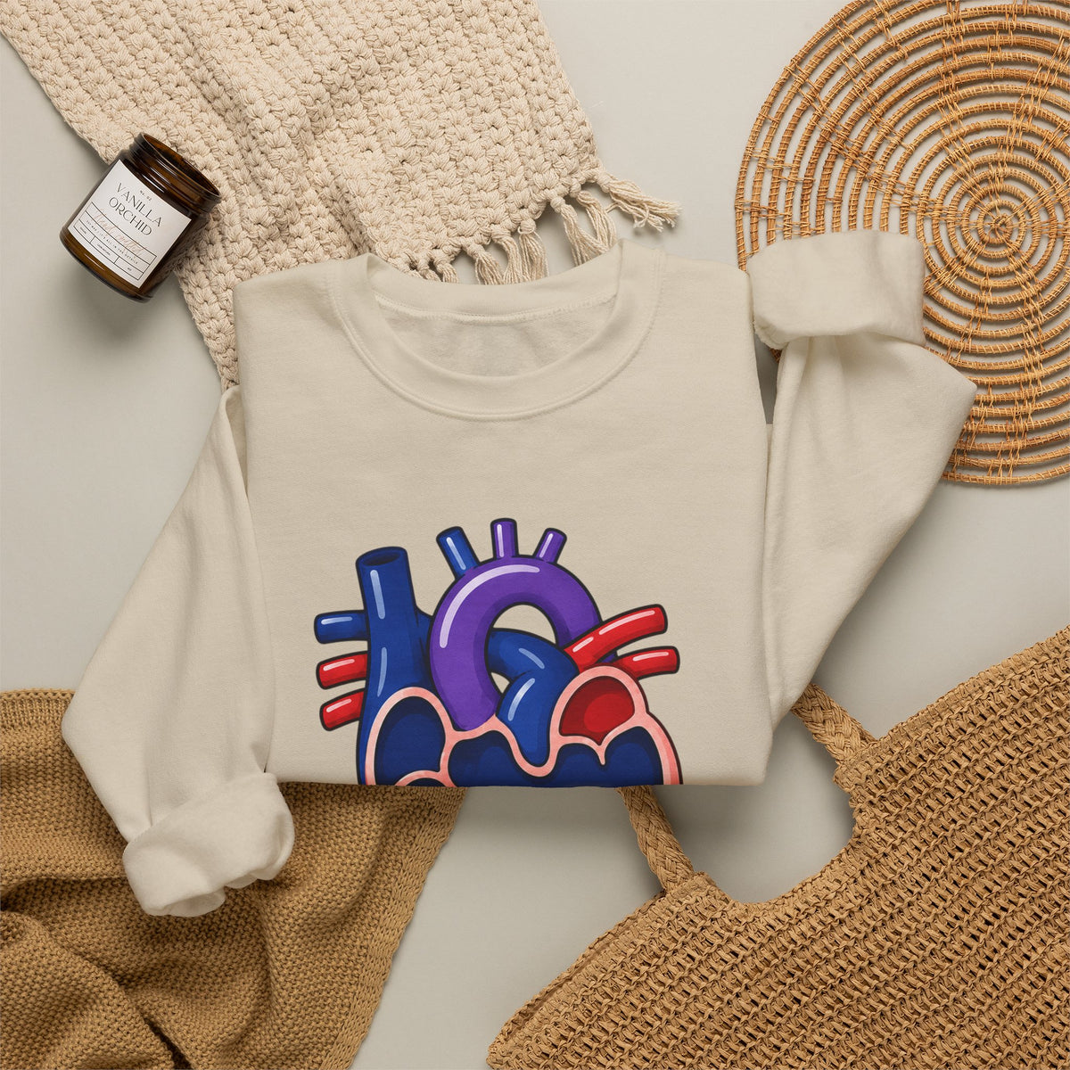 Single Ventricle Crewneck Sweatshirt — Congenital Heart Awareness Pullover