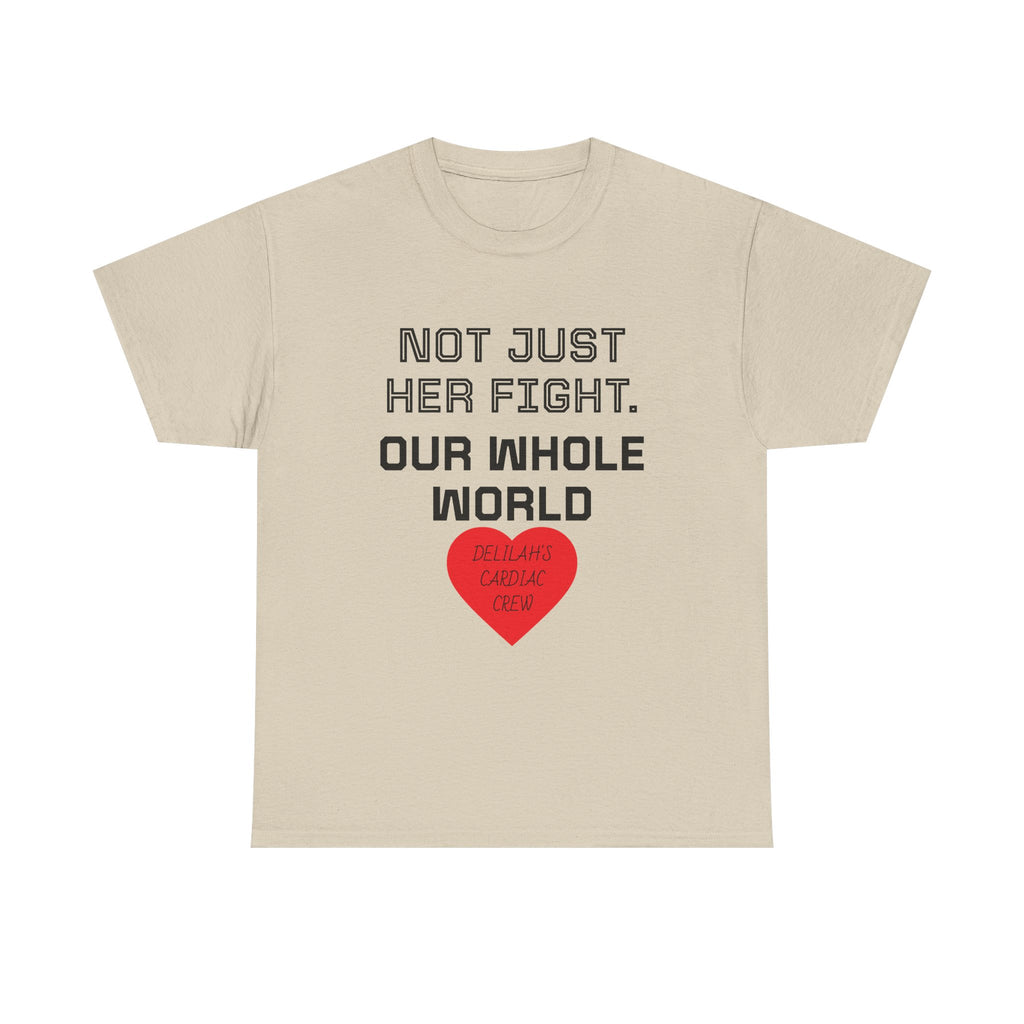 "Not Just Her Fight, Our Whole World" Crew Heart Tee