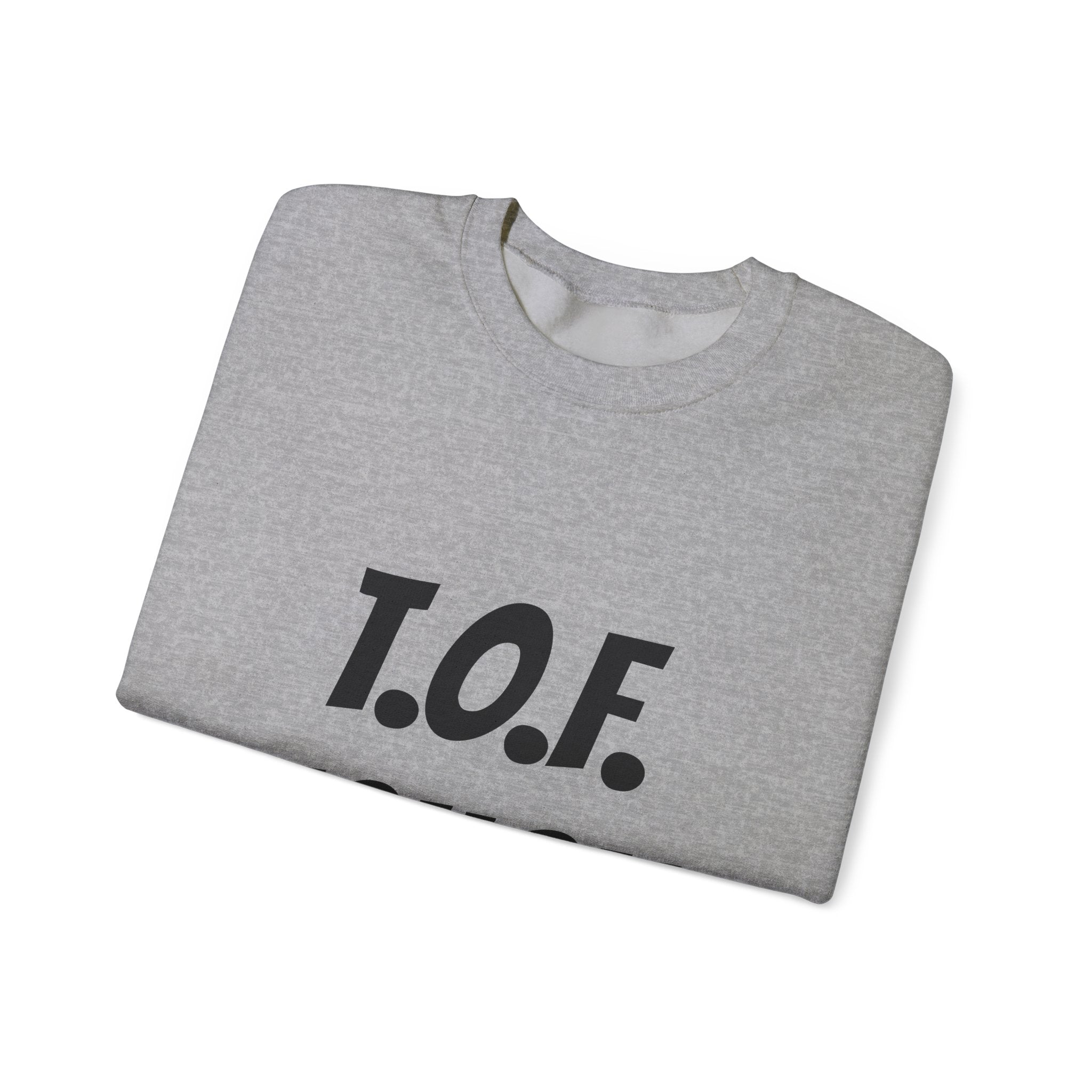 T.O.F. Tough Crewneck Sweatshirt — Minimal Heart Graphic
