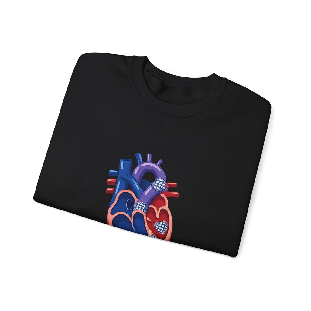 Crewneck Sweatshirt — Norwood Stage D Anatomical Heart Design
