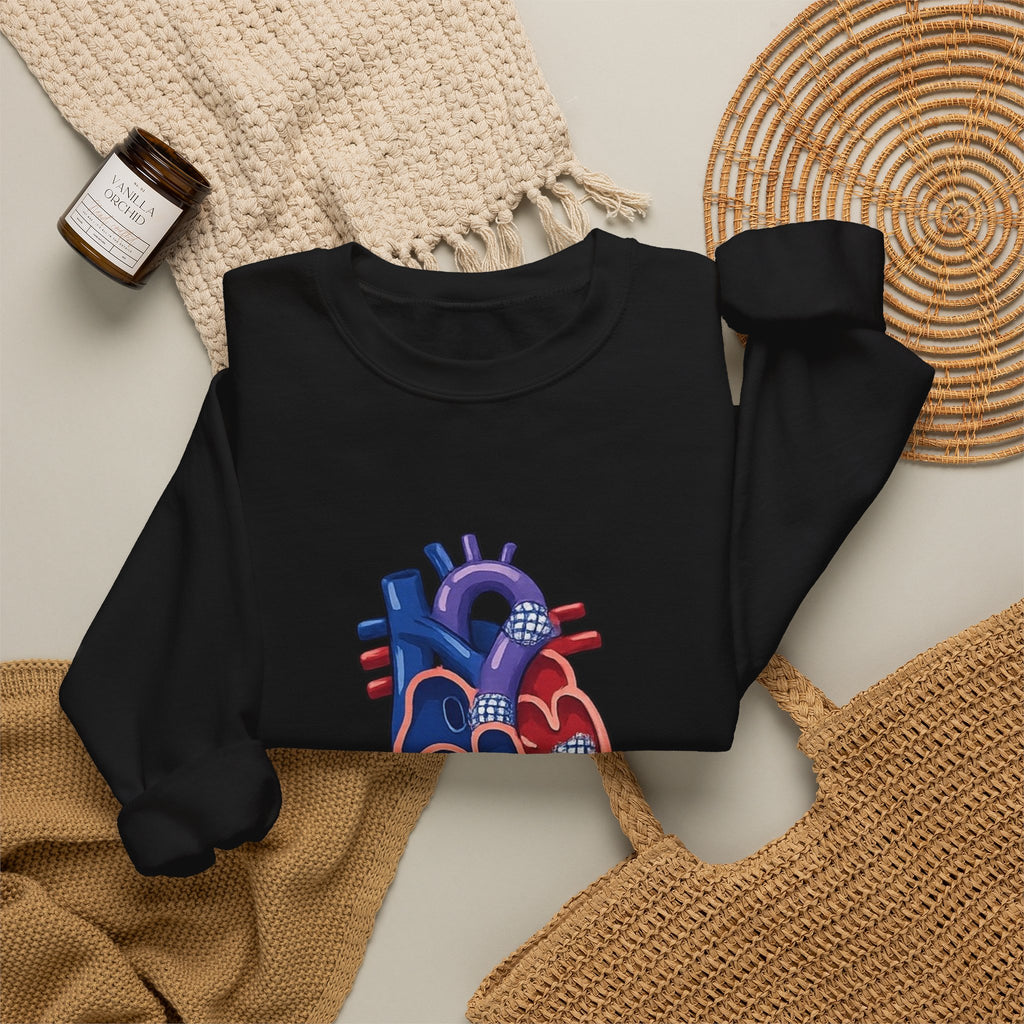 Crewneck Sweatshirt — Norwood Stage D Anatomical Heart Design