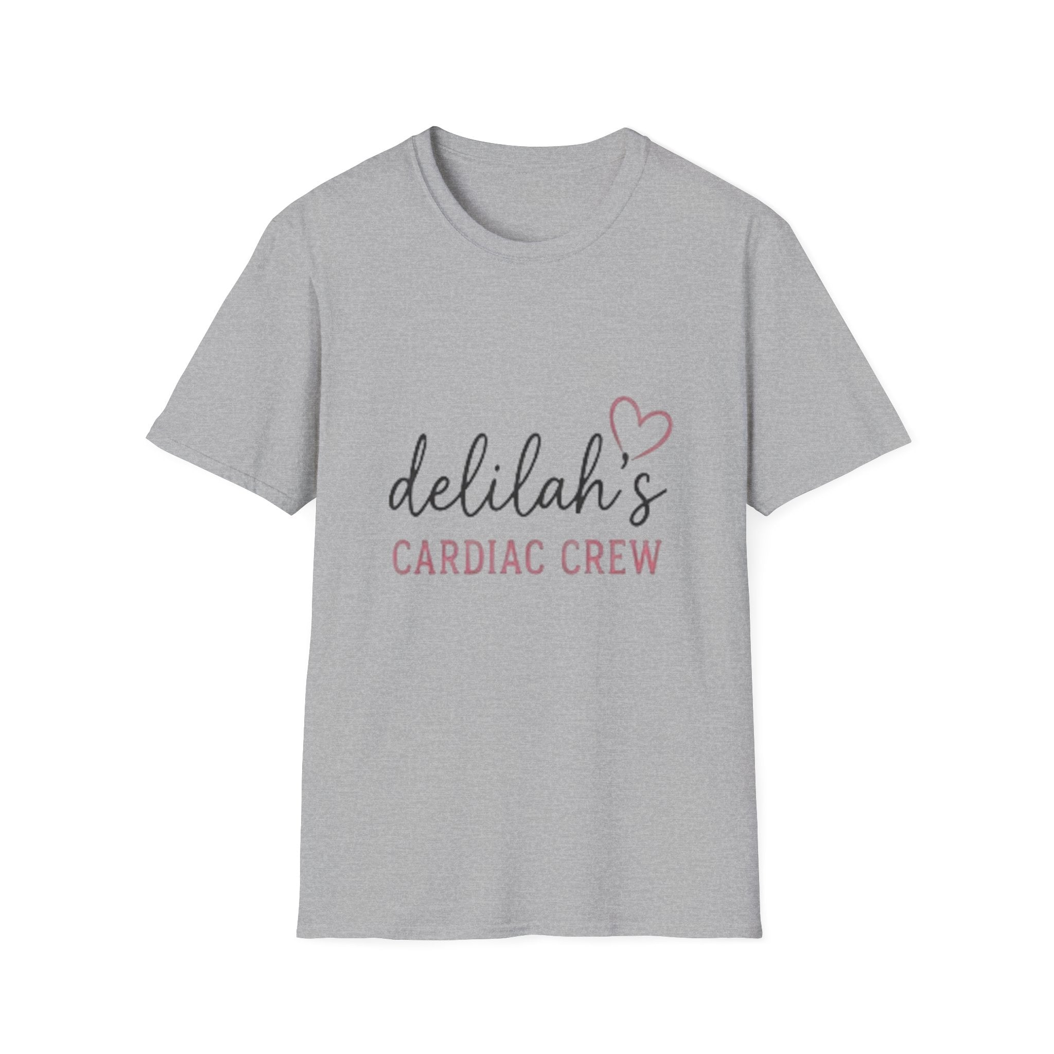 Delilah’s Cardiac Crew T-Shirt – Personalized Heartbeat Nurse/Medical Team Tee