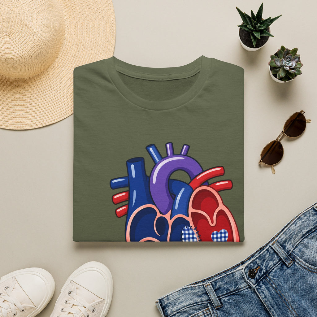 Heart Anatomy T-Shirt — ASD Repair Heart Patch Graphic Tee