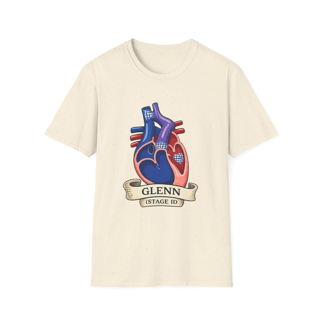 Anatomical Heart T-Shirt — Personalized "Glenn (Stage II)" Medical Art Tee