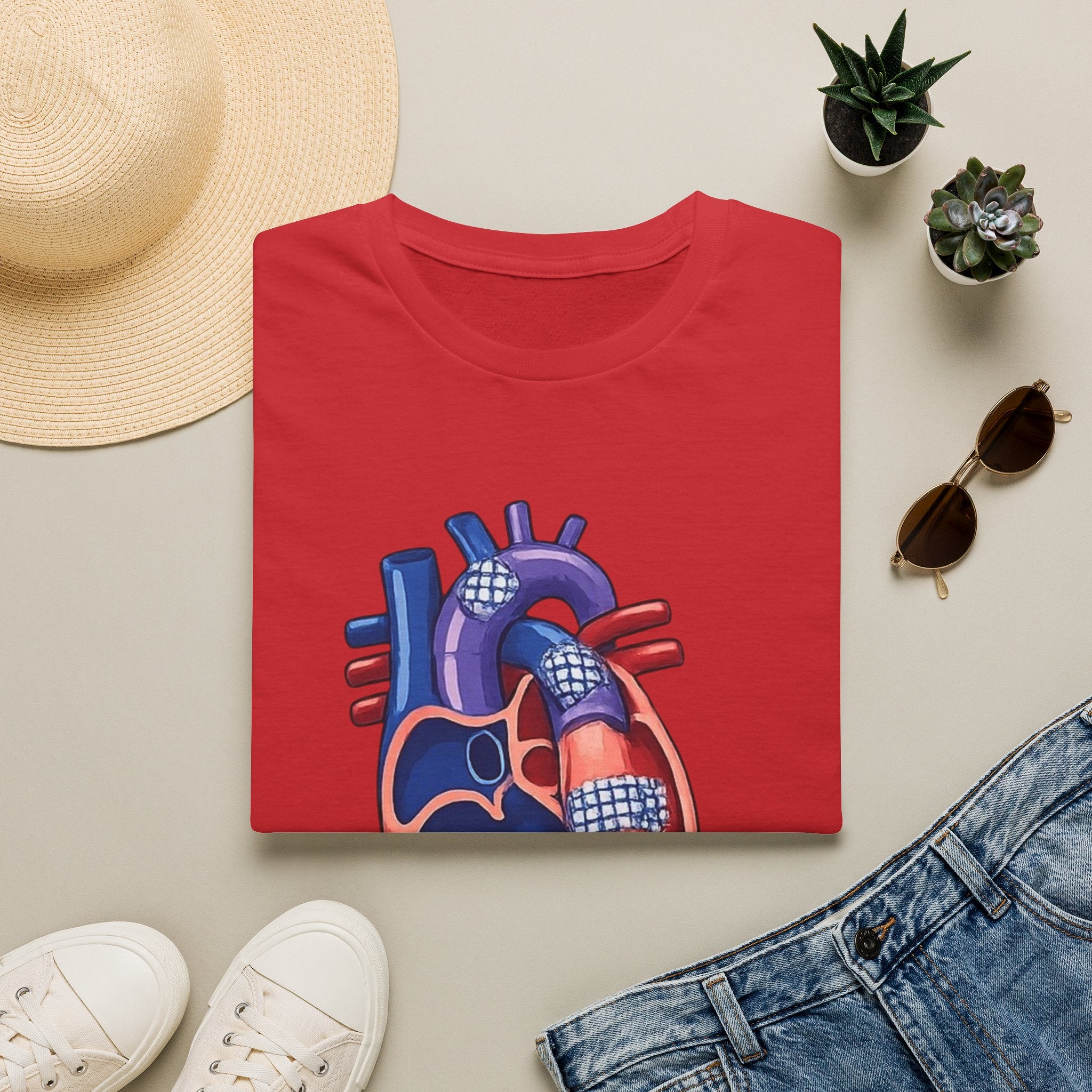 Anatomical Heart T-Shirt — 'FONTAN (Stage I/II)' Medical Illustration Tee