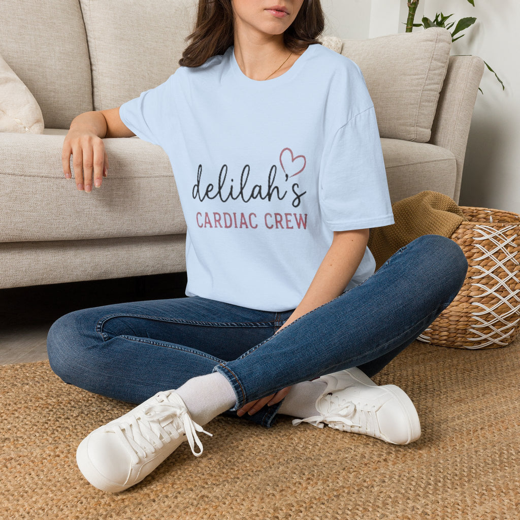 Delilah’s Cardiac Crew T-Shirt – Personalized Heartbeat Nurse/Medical Team Tee