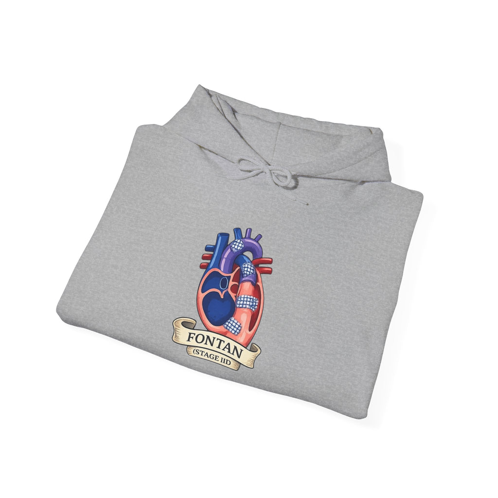Anatomical Heart Hoodie — 'Fountain of Love' Graphic Pullover