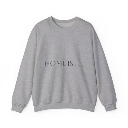 Home Is… Crewneck Sweatshirt — “Wherever Cardiology Admits Us” Cardiology Doctor Gift