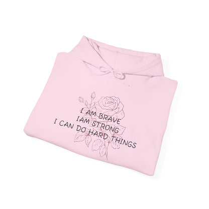 Memorial Hoodie - "I Am Brave, I Am Strong" Inspirational Tribute Sweatshirt