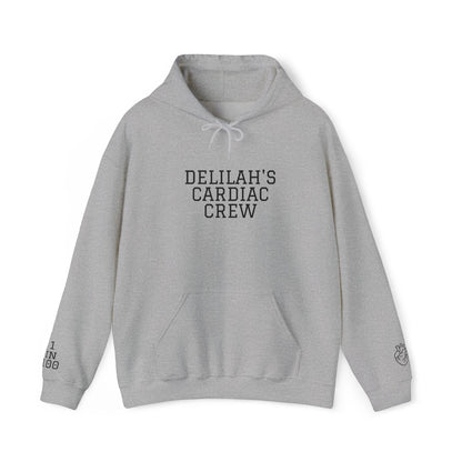 Delilah’s Cardiac Crew Hoodie — Personalized Heart Health Awareness Pullover