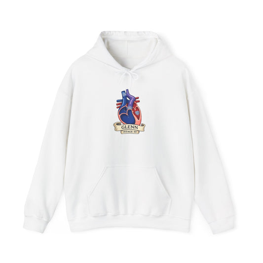 Anatomical Heart Hoodie — 'GLENN' Banner Vintage Tattoo Sweatshirt