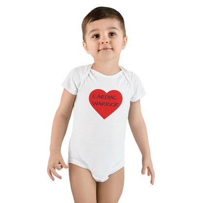 Cardiac Warrior Baby Onesie - Red Heart Infant Bodysuit (Congenital Heart Support)