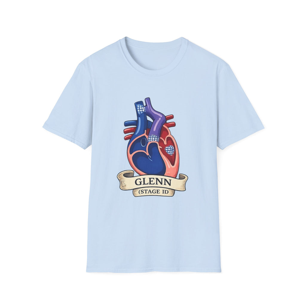 Anatomical Heart T-Shirt — Personalized "Glenn (Stage II)" Medical Art Tee