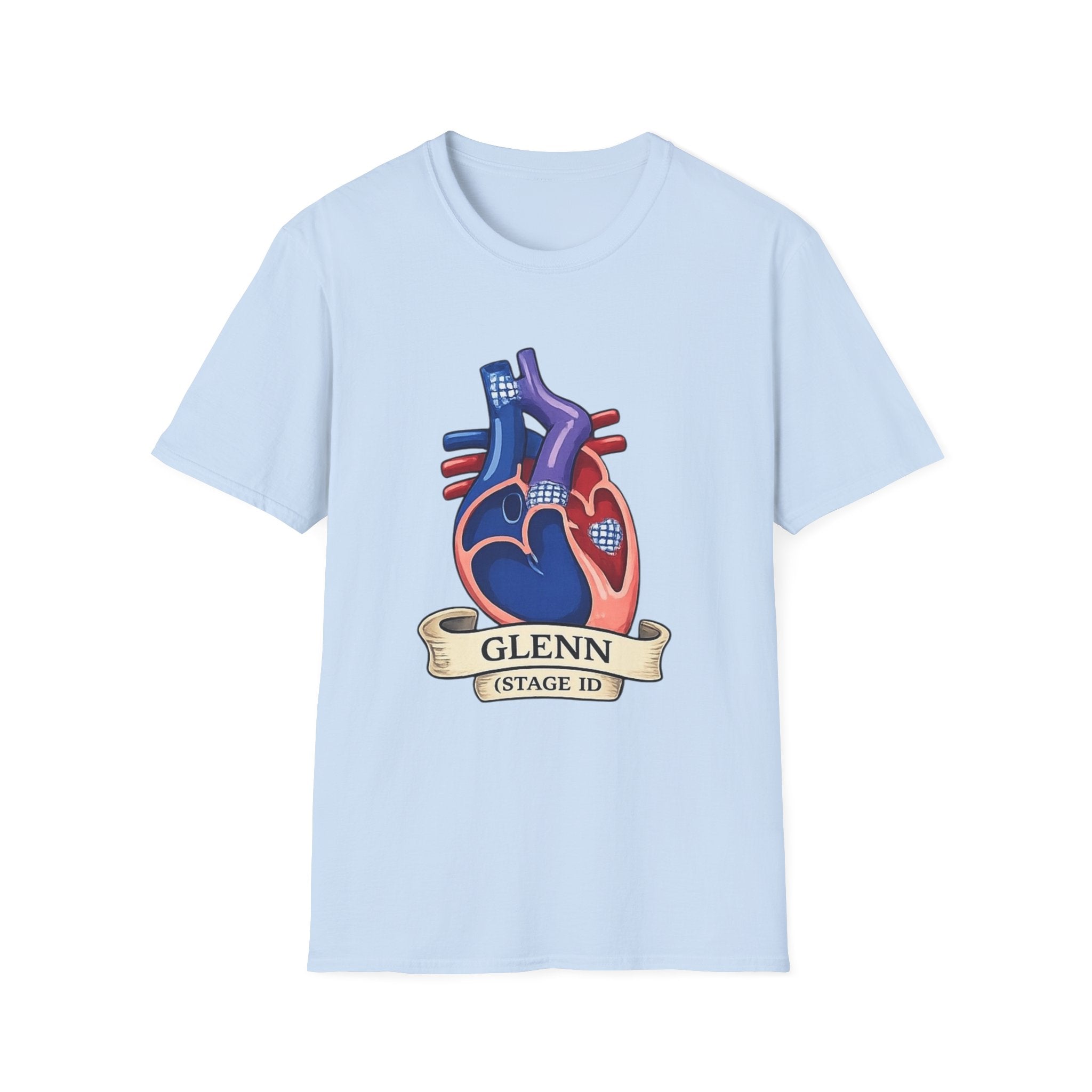 Anatomical Heart T-Shirt — Personalized "Glenn (Stage II)" Medical Art Tee